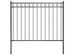 Vidaxl Cerca De Jardim Assen Em Aço, 1,7 X 1 M, Preto