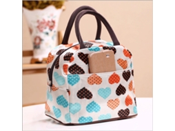 Bolsa térmica para lancheira, suporte para lancheira, à prova de vazamentos, reutilizável, estampa de coração, lancheira Aquaforge