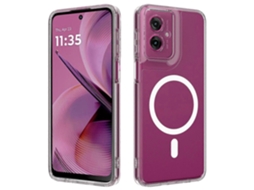 Capa Transparente Para Motorola Moto G55 5g Compatível Com Magsafe Tpu Capa Traseira De Acrílico Transparente