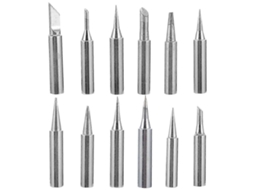 Conjunto de 12 peças de pontas de solda de precisão Fina 900m compatíveis com a estação Hakko 936, 4x0,6cm, prata.