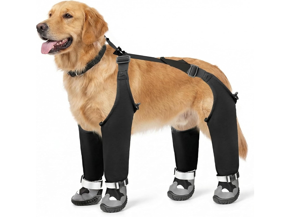 Botas Cães Com Suspensórios, Calças Antiderrapantes Ajustáveis, Impermeáveis E Resistentes À Sujeira, Passeios