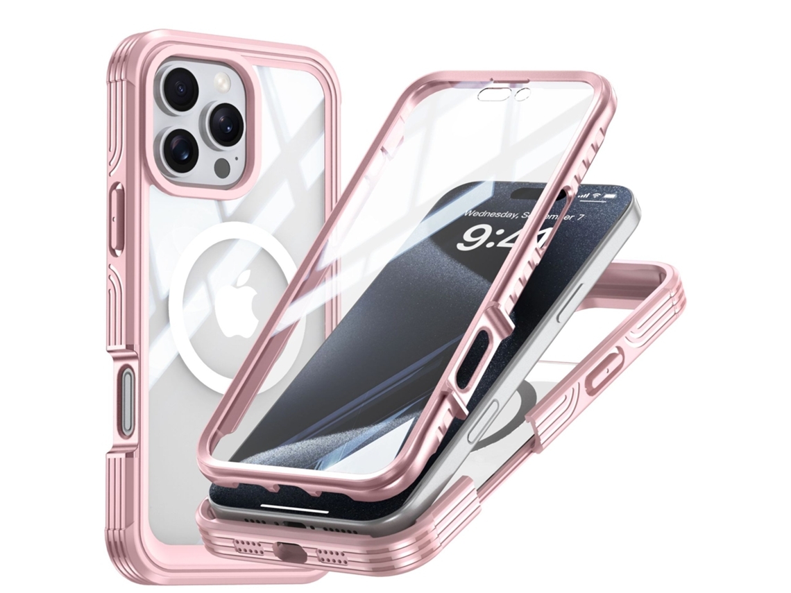 Zsanfs Capa Para Iphone 16 Pro Max, Compatível Com Magsafe, Cor Rosa