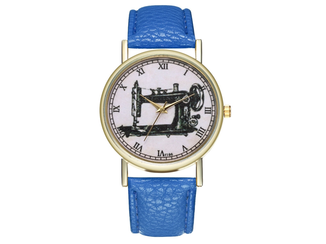 Reloj De Pulsera Analógico De Cuarzo Con Dial Redondo Azul Real Zhoulianfa