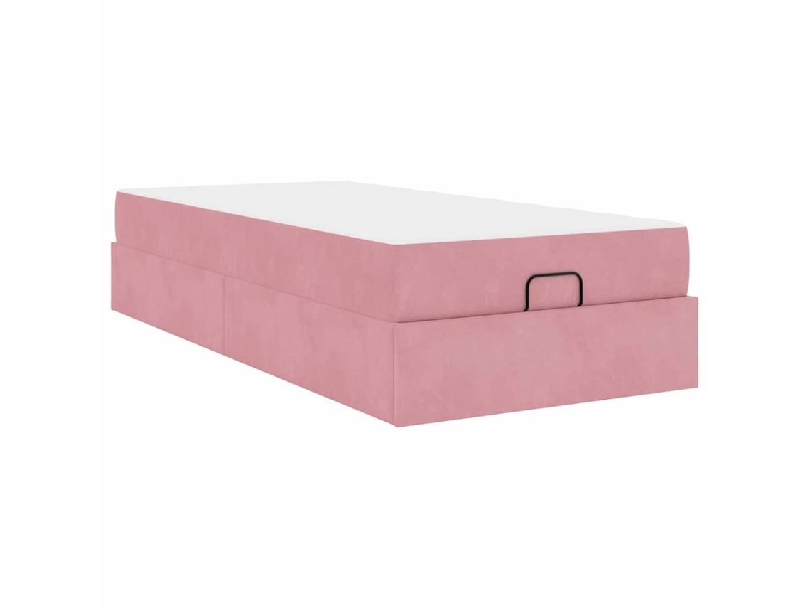 Conjunto 2 Cama Moderna Vidaxl Rosa Veludo (100 X 200 Cm)