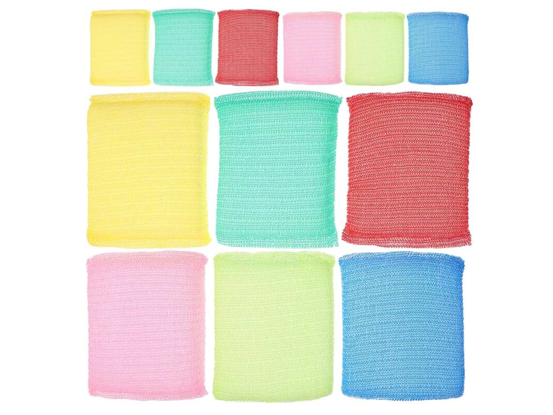 12 Esponjas De Nylon Antirriscos Para Limpeza Poderosa Na Cozinha, Pacote Com 12 Unidades.
