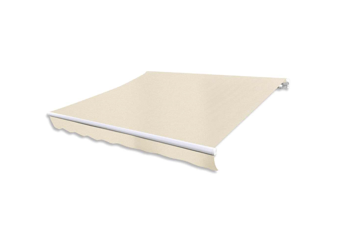 Vidaxl Toldo Dobrável Motorizado 400 Cm Creme
