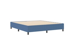 Conjunto 1 Cama De Plataforma Vidaxl Azul Cordão (180 X 200 Cm)