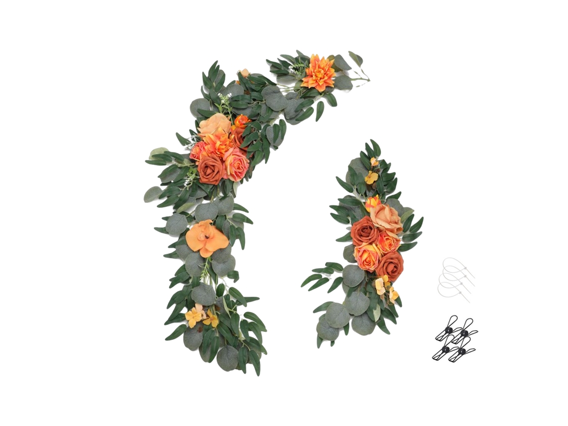 Conjunto de decoração de casamento com flores de boas-vindas, vinhas artificiais, LAXISCREED