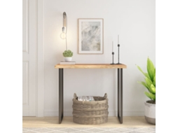 Vidaxl Tampo De Mesa Retangular Borda Viva 100x40x2,5 Cm Acácia Maciça