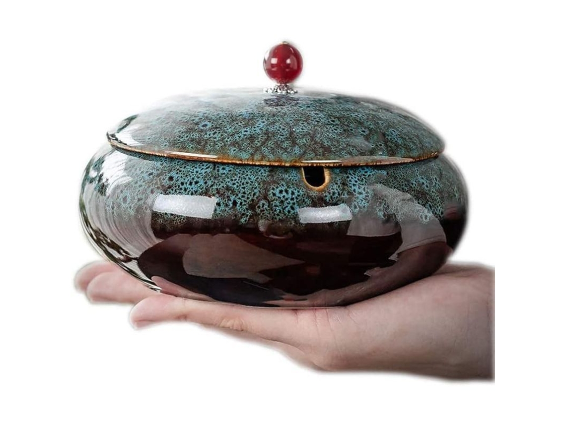 Decorativo de Mesa Nova Line de Cimento com Tampa, À Prova de Vento | S/MARCA