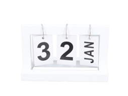 Mali calendário Flip de Mesa de Madeira Vintage Estilo Nórdico para Escritório e Lar Branco