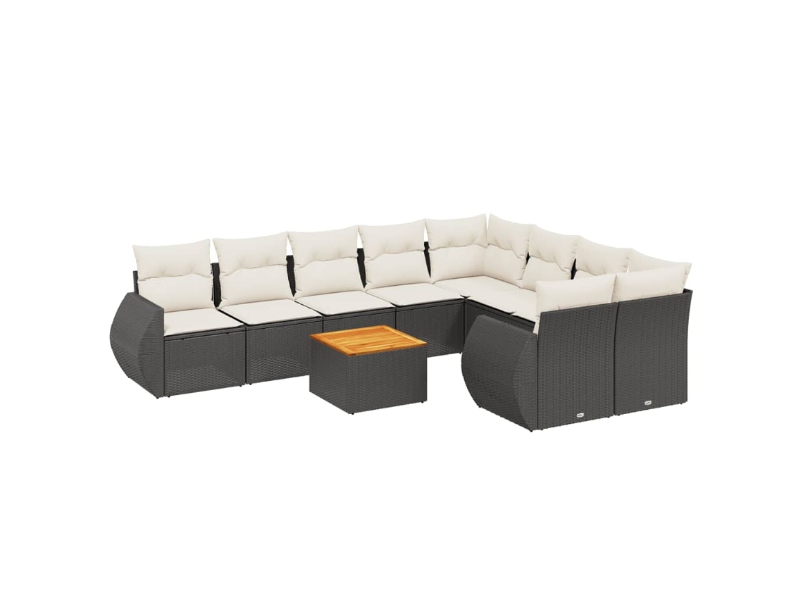 Garden Sofa Set, Garden Sofa Sets Vidaxl Preto Rattan / Vime (n/a)