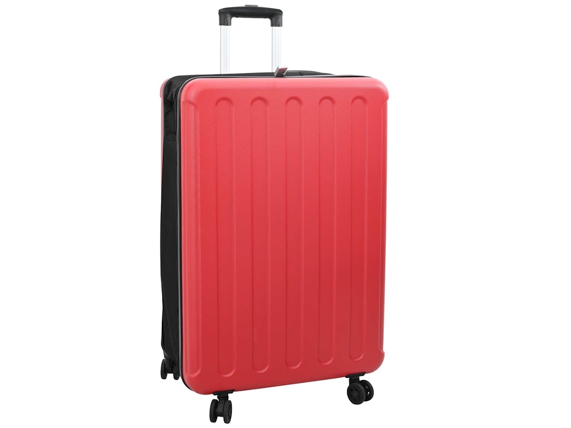 Vidaxl Mala Com Bloqueio Vermelho 50 X 30 X 76 Cm Plástico Abs