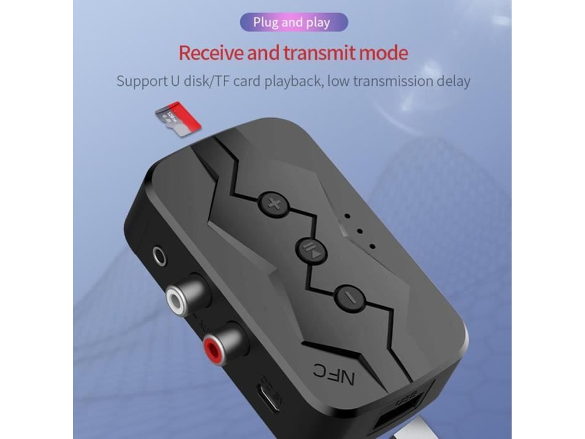 Receptor e Transmissor Nfc Multifuncional HURRISE 2 em 1 com Leitura de Disco Tf Card U e Chamada de Adaptador