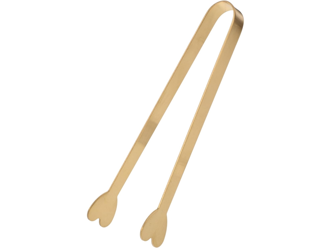 Pinça De Açúcar Em Aço Inoxidável Com Detalhes Titânio Dourado, Pequena, Multifuncional E Leve, Ideal Para Servir
