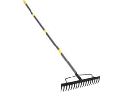 Ancinho De Jardim Robusto Em Metal Com 16 Dentes Para Nivelar E Remover Terra.