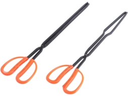 Pinça De Aço Para Grelhar Ipetboom 2 Peças, Ideal Para Churrasco E Cozinhar Briquetes No Fogo Utensílio Prático Uso