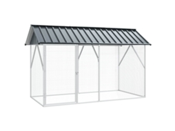 Vidaxl Gaiola Para Pássaros Antracite 227 X 112 X 141 Cm