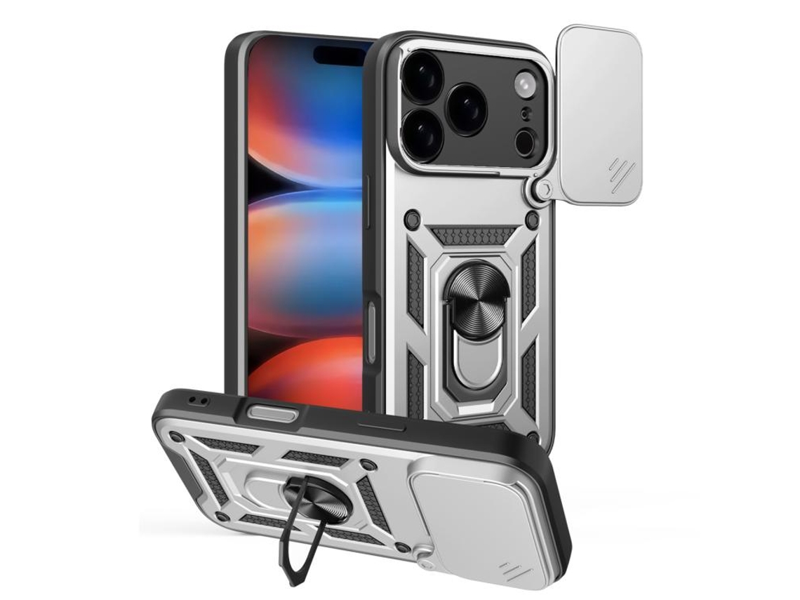 Capa Para Iphone 17 Pro - Tampa Deslizante Para Câmera - Tpu Pc