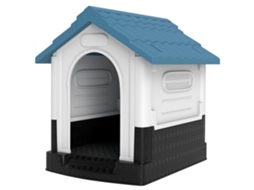 Canil Outdoor 64,5x57x66cm (cães Pequenos e Médios, Branco e Azul)