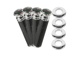 Conjunto Com 4 Maçanetas Universais Para Fechadura De Portas Carro, Em Fibra De Carbono, Fáceis De Instalar, Com Pinos