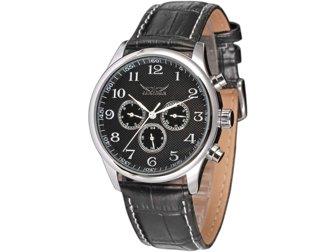 Lurelia Relógio Mecânico Masculino, Automático, Data/calendário, Luminoso, Pele, Vidro Mineral, Resistente À Água