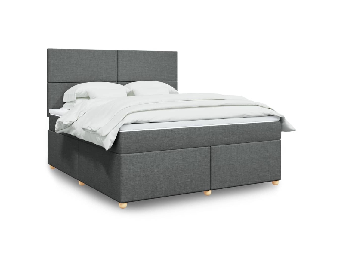 Vidaxl Cama com Molas/colchão 180x200 Cm Tecido Cinzento escuro