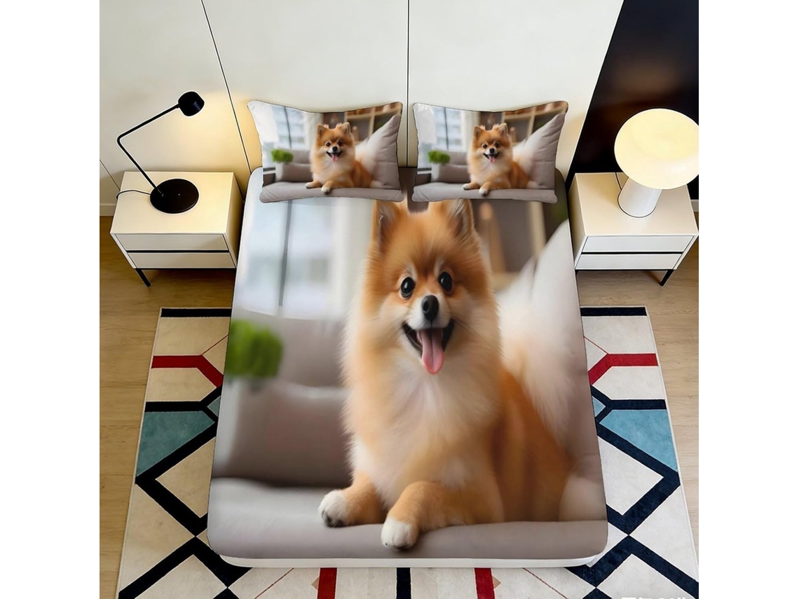 Conjunto de Cama Fofo em Microfibra Fronha 200x25cm