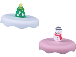 Conjunto De 2 Tampas De Silicone Para Copos, Tampas De Vidro Com Tema Natalino, Vedação Antivazamento Para Copos Conjunto De 2 Tampas D Gokoco