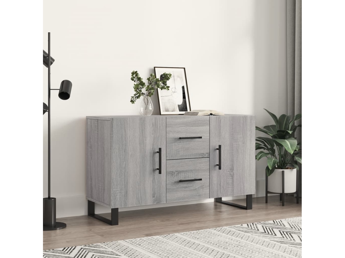 Vidaxl Aparador 100x36x60 Cm Derivados De Madeira Cinzento Sonoma