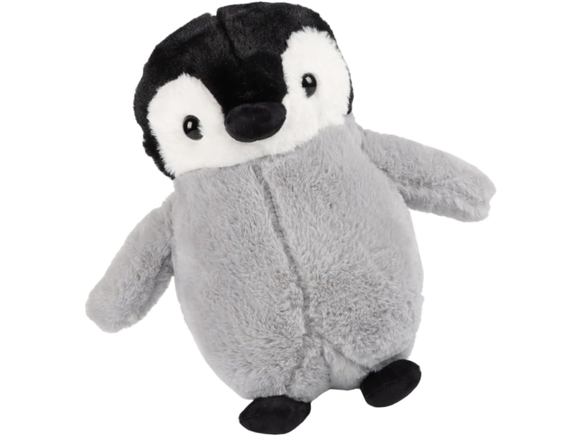 Boneco De Pelúcia Pinguim Cinza, Brinquedo Desenho Animado, Ideal