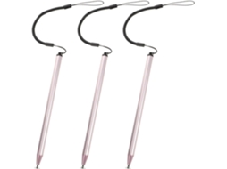 Conjunto de 3 Canetas Stylus Capacitivas Leves com Cordão Anti perda para Desenho. SFUSHOS