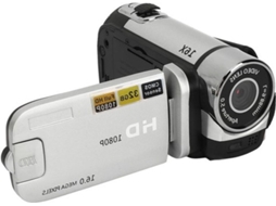 Câmera De Vídeo Digital - Camcorder Vlogger - Registo De Vídeo - Com Iluminação - Tela De 24 Polegadas - Preto
