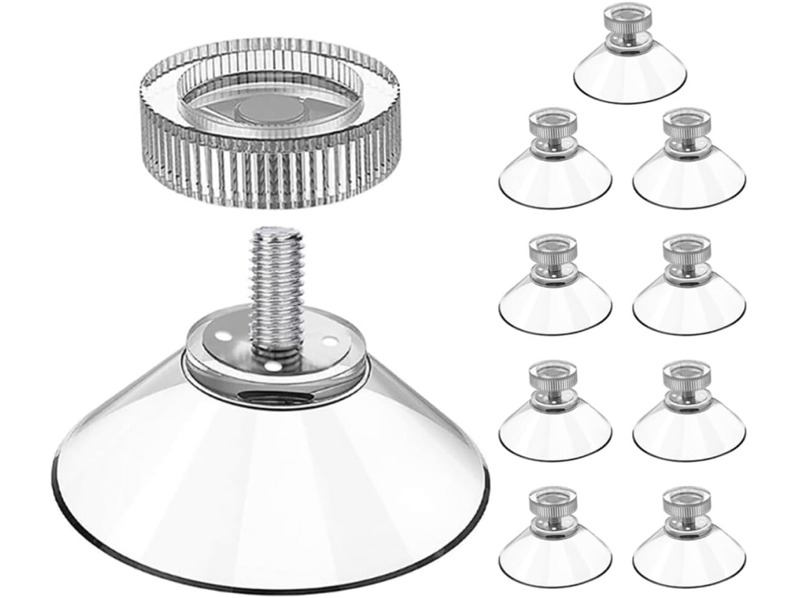 Suporte Adesivo Com Ventosa Para Janela, 10 Peças, Ventosa De 40mm Para Vidro, Uso Externo E Espelhos