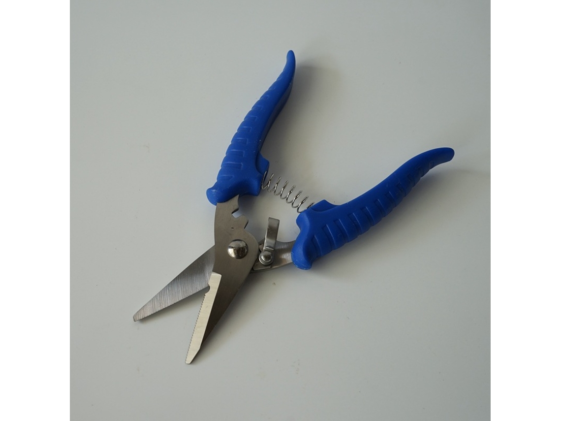 1 Tesoura Compacta de Aço Inoxidável, Azul BRILVIBERA