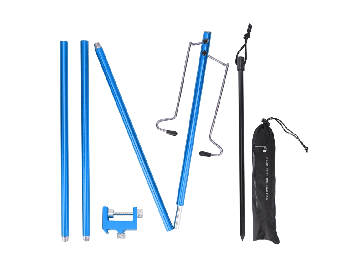 Suporte de lanterna Primerox Light em alumínio para camping com gancho e estaca (marca M)