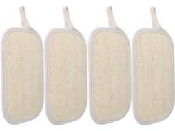 Ounona 4-unidades De Esponja Bucha Natural Esfoliante Corporal E Facial Para Banho Limpeza Diária