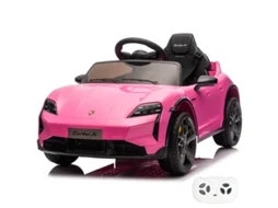 Carro Elétrico Para Crianças 12v - Porsche Taycan Turbo S - 1 A 5 Anos - Rosa