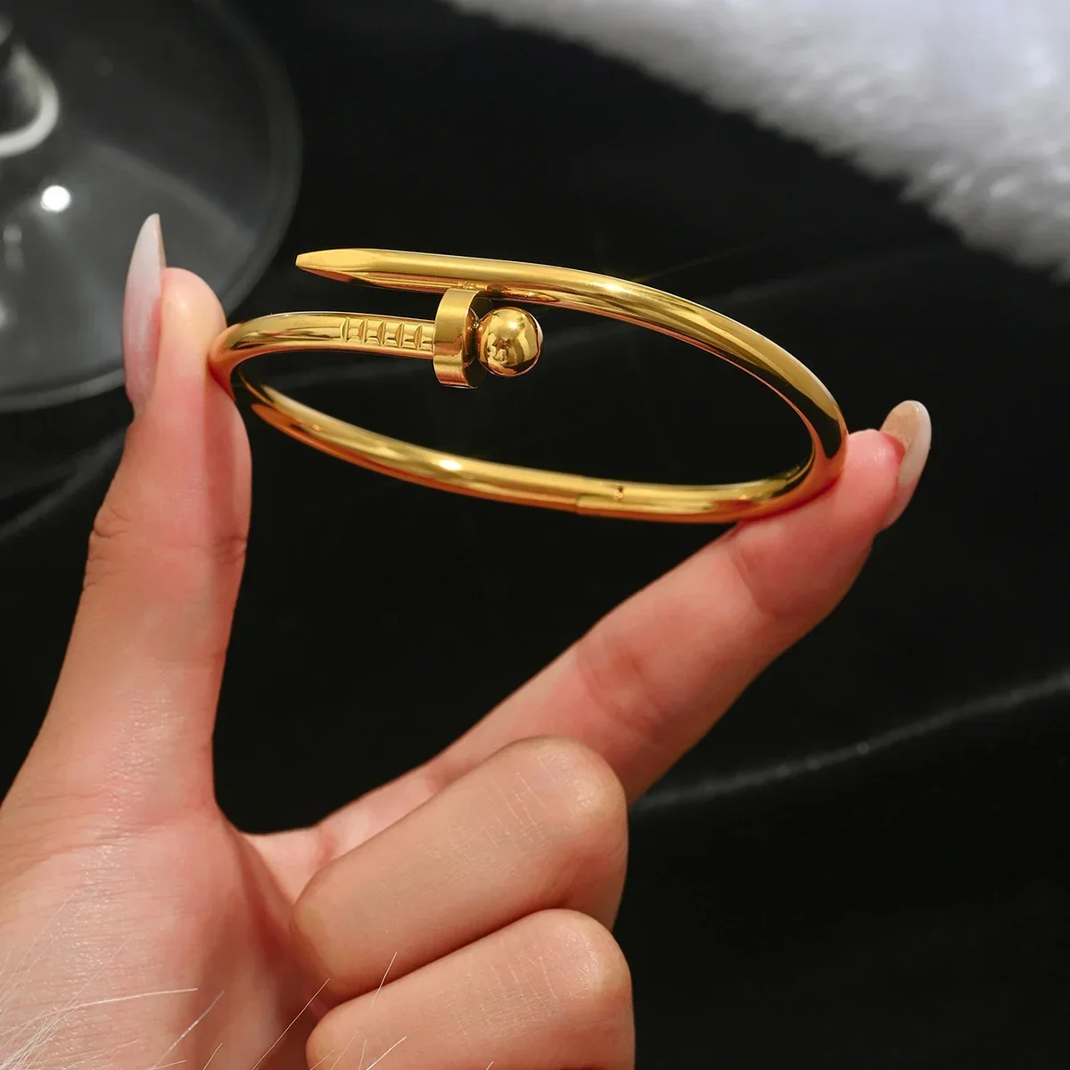 Pulseira Da Sorte Em Aço Inoxidável Com Trevo De Quatro Folhas