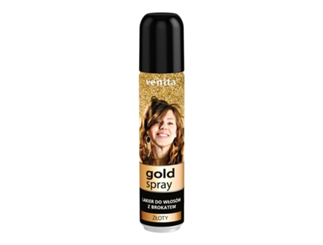 Verniz Para Cabelo Com Glitter Dourado, 75ml Venita