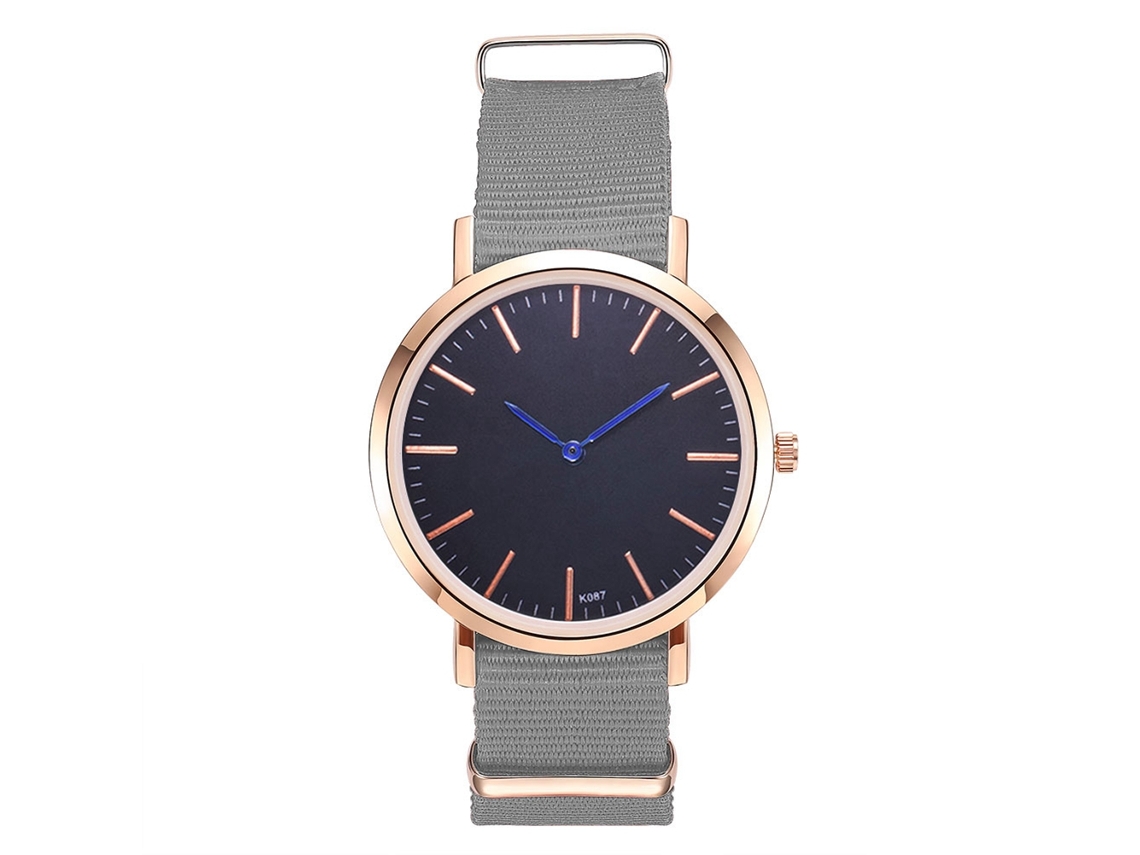 Reloj De Cuarzo Zhoulianfa 2018 Señora Caballero Con Correa De Nailon Gris K087-me5