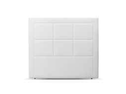 Cama com Cabeceira Moscou Altura SALDOSYSTOCKS Pele Sintética Branco (150x130x6cm)