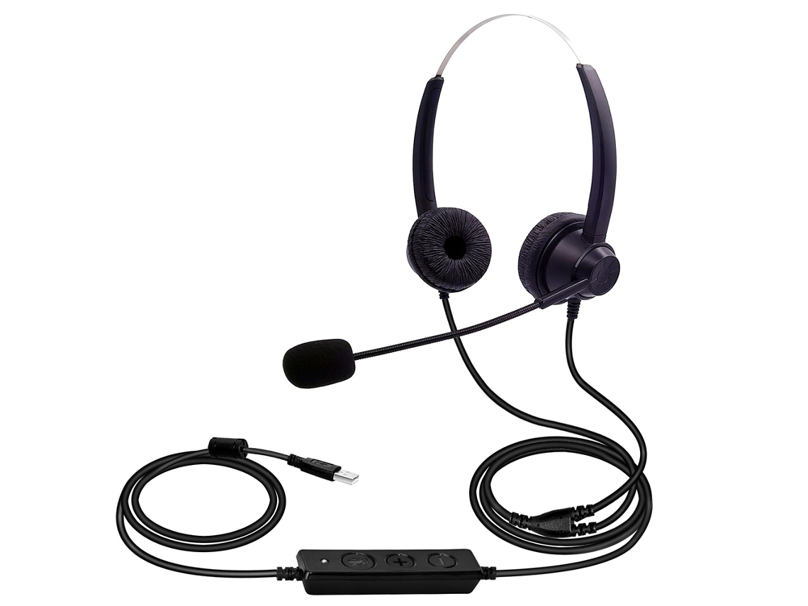 Fone de Ouvido Usb com Microfone para Pc, Controle de Volume e Mudo, H360d usb S/MARCA
