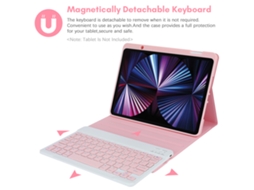 Capa De Couro Com Teclado Sem Fio Bt Usb Slim Para Ipad Air 4/5 10.9 Pro 11 2018-2022