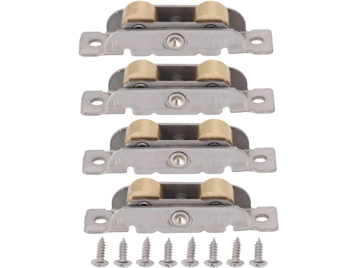 Conjunto De 4 Roletes Para Porta Correr, Com Rolamentos De Esferas Em Cobre E Aço Inoxidável Parafusos, Para Porta De