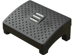 Apoio Pés Escritório Ajustável Sob A Mesa Rolos Massagem Preto Branco 40, 5 X 15 Cm