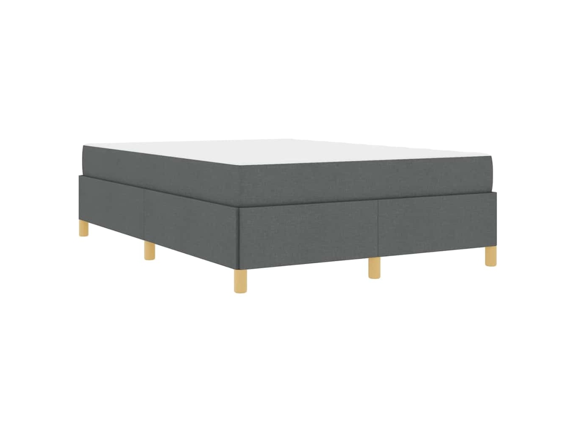 Conjunto 1 Estrutura Da Cama Vidaxl Cinzento-baço Tecido (140 X 190 Cm)