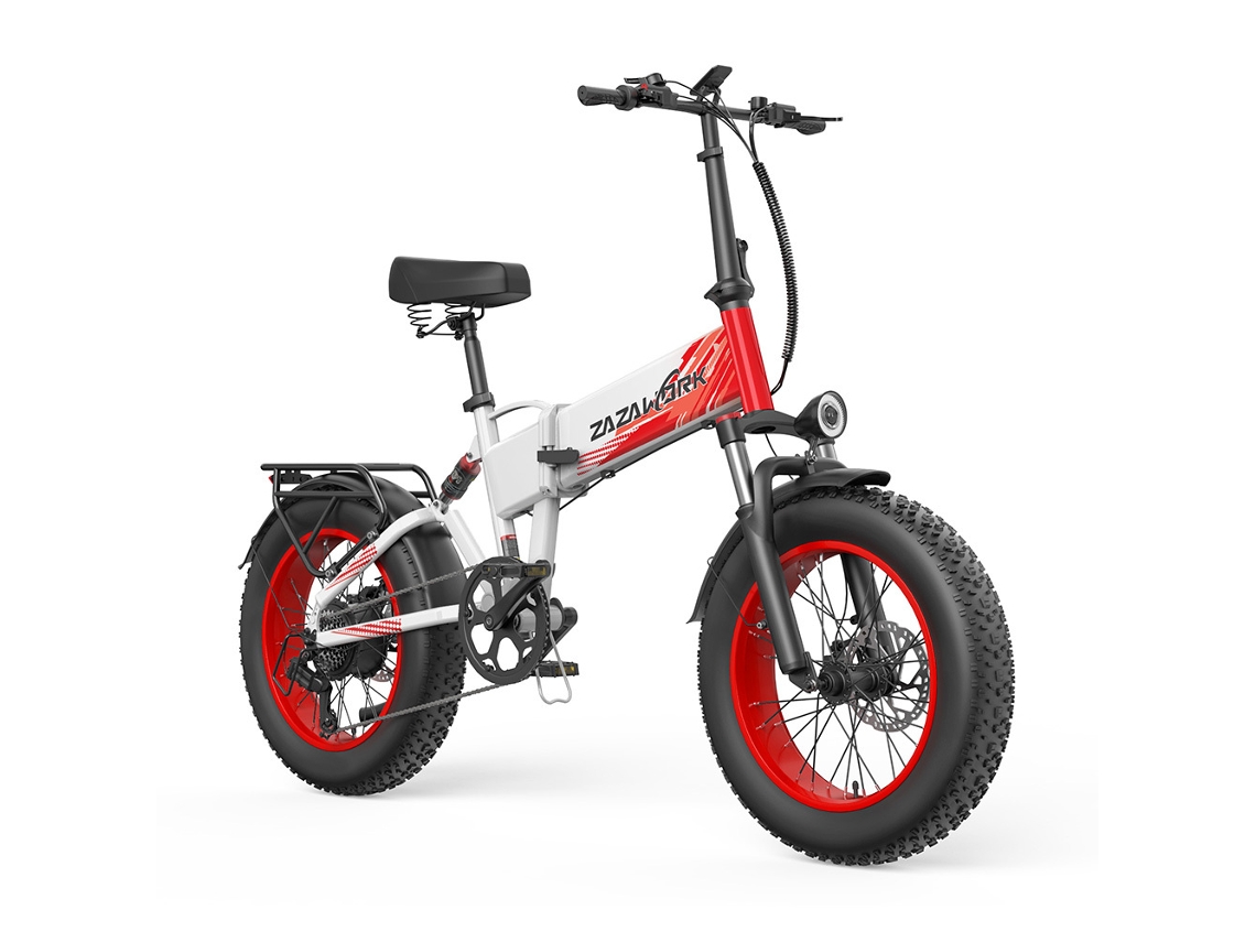Bicicleta Elétrica Dobrável ZAZAWORK Cf1000, Bateria Removível de 48v 20ah, Suspensão Total.