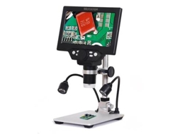 Microscópio Digital G1200d Com Tela Lcd De 7 Polegadas, Luz Led 12mp Brilvibera