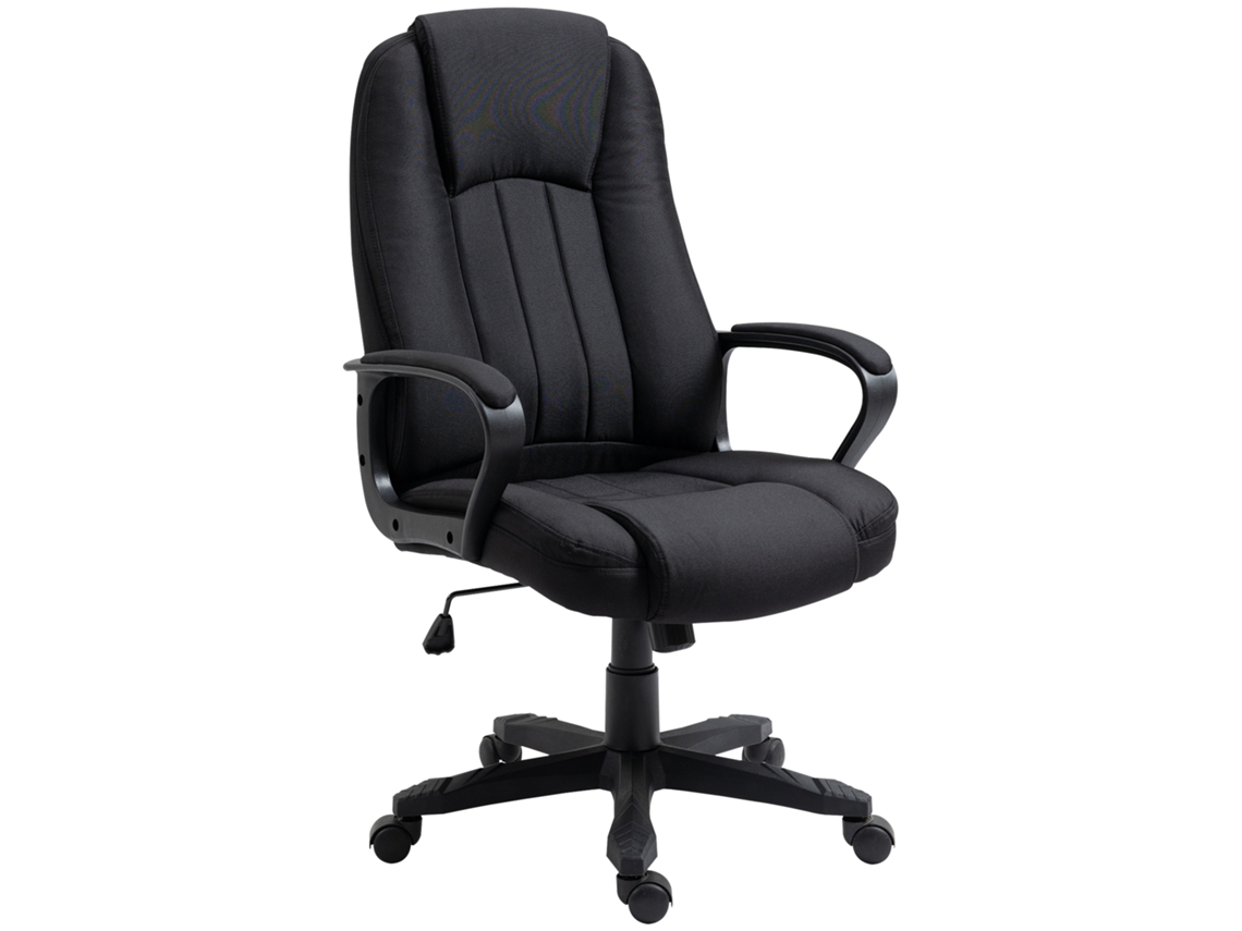 Poltrona De Escritório Massajadora Com Altura Regulável, 60x74x106-116cm, Preta